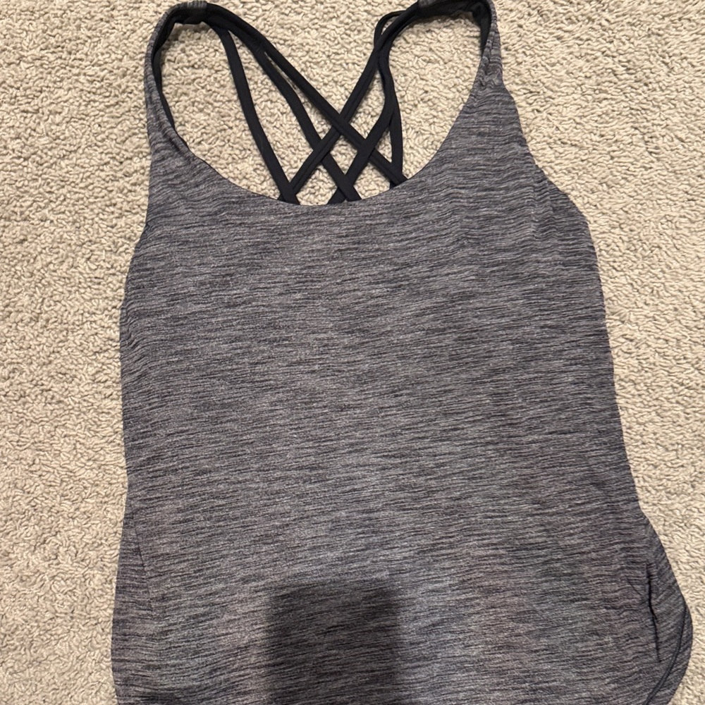 Lululemon Athletica Charcoal Strappy Tank Top